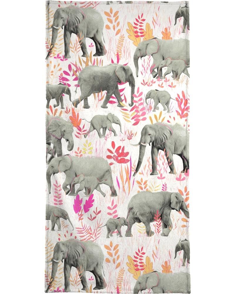 

Полотенце для ванной Juniqe Sweet Elephants, цвет Grau & Rosa