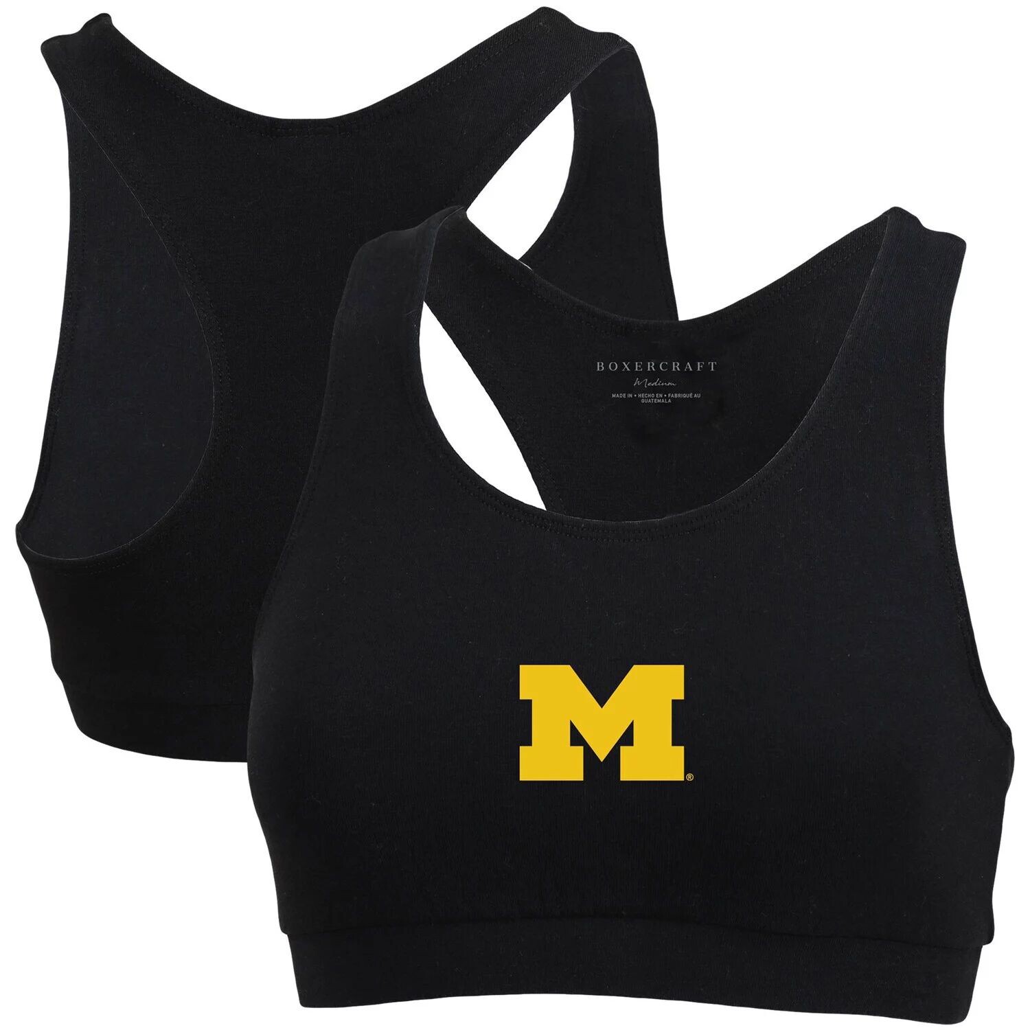 

Черный женский спортивный бюстгальтер Michigan Wolverines для поддержки вашей команды