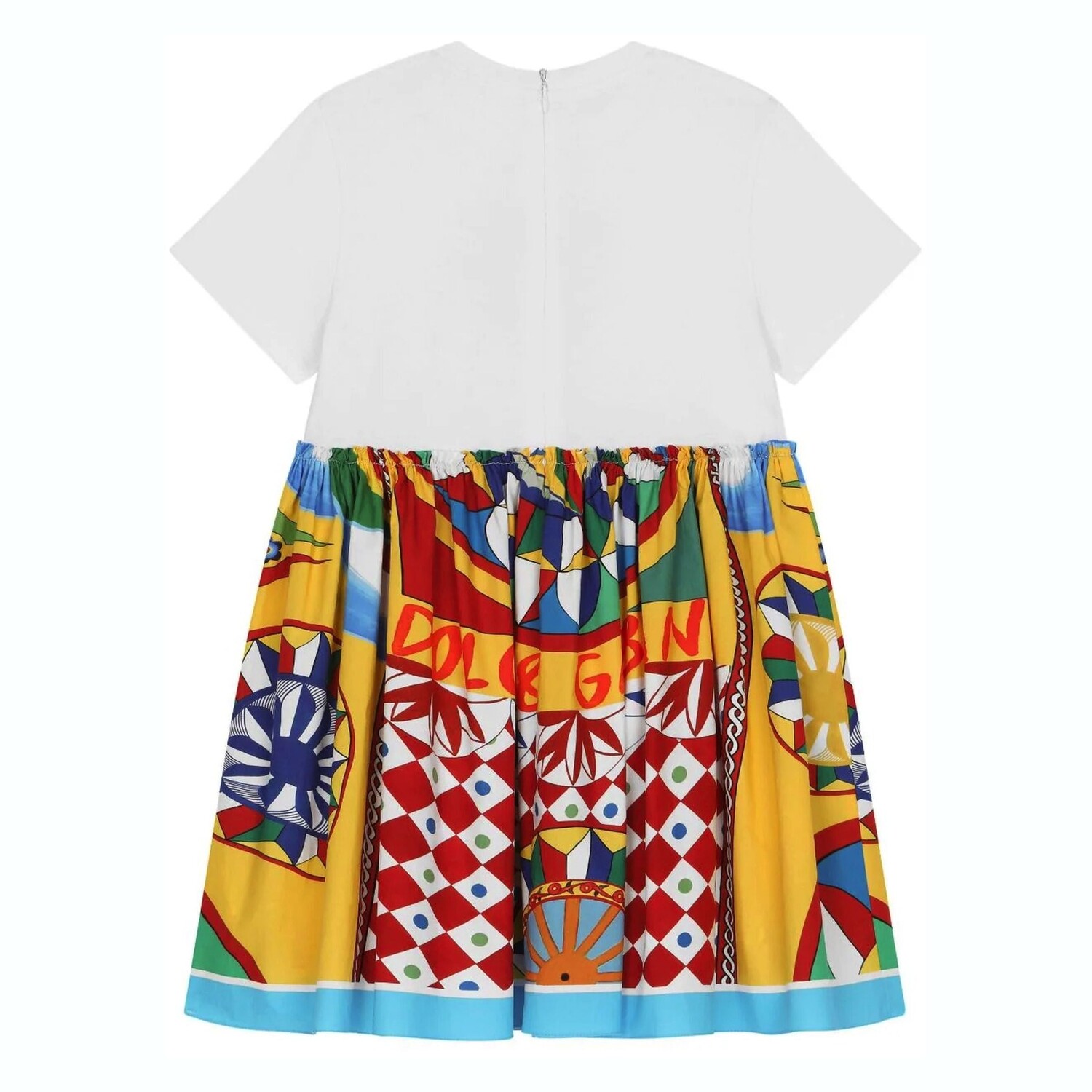 

Разноцветное хлопковое платье Dolce & Gabbana, мультиколор