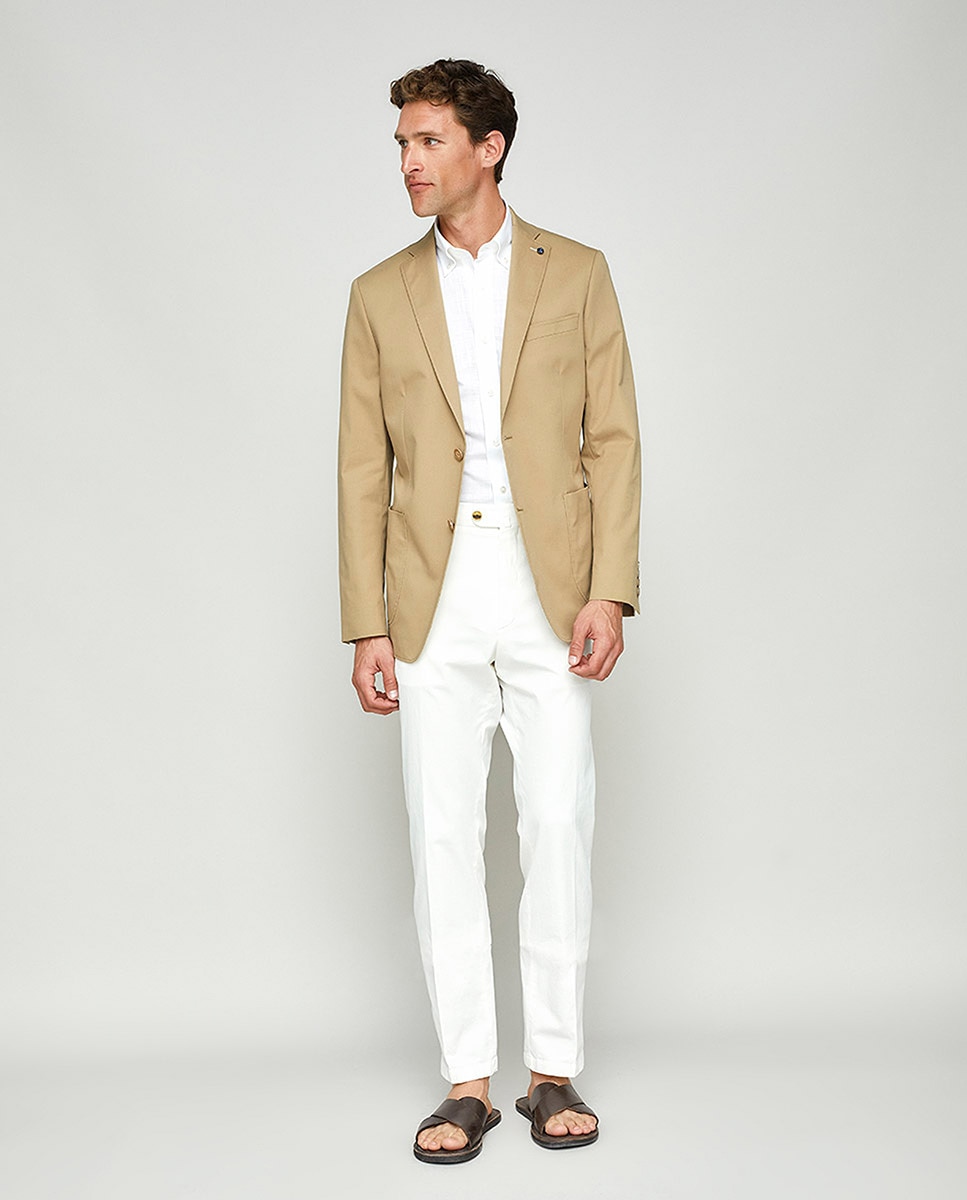 цена Обычные белые мужские брюки чинос Mirto, белый