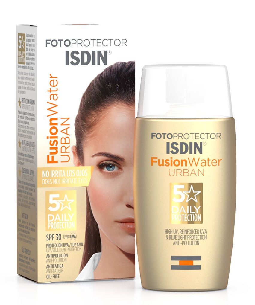 флюид isdin isdin fusion water color spf 50 medium Isdin Fotoprotector Fusion Water Urban SPF30 защитный крем с фильтром, 50 ml