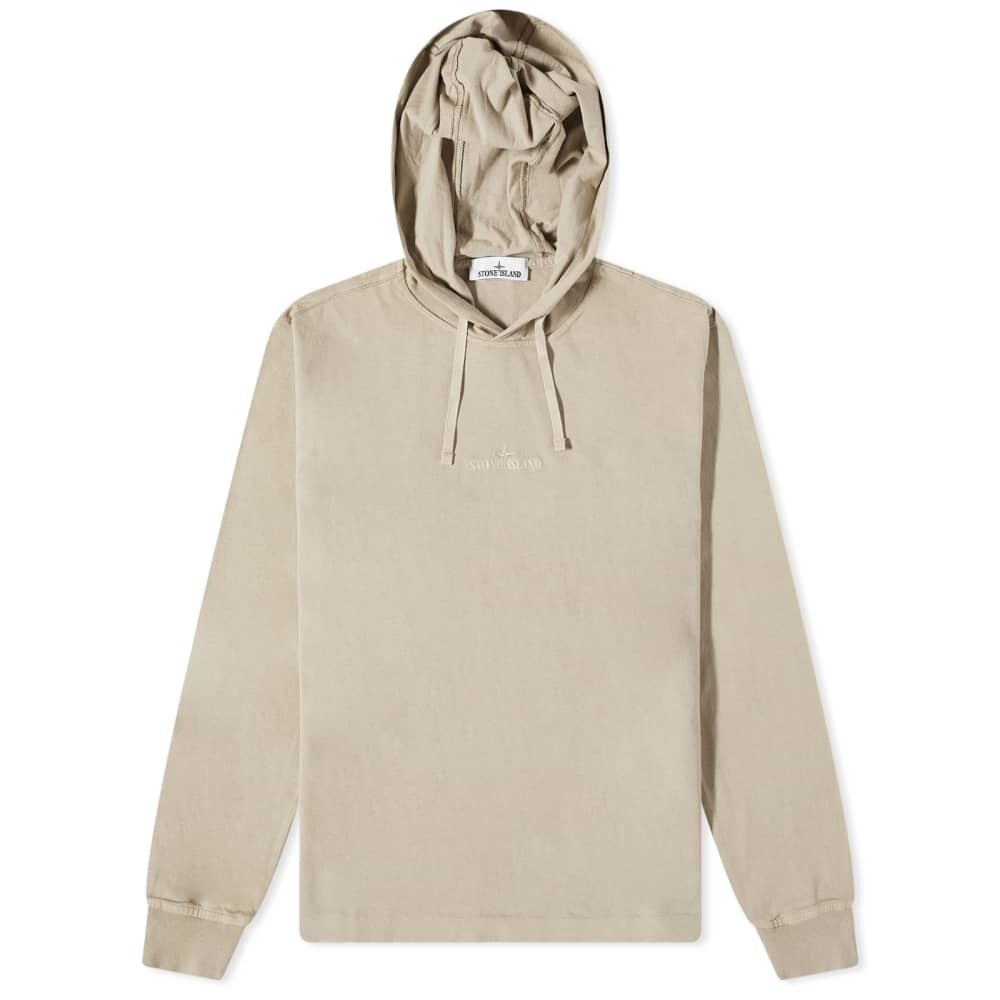 

Легкая худи с вышитым логотипом Stone Island