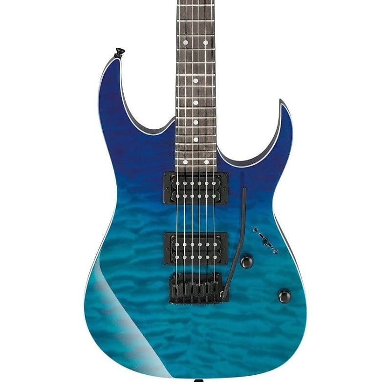 Электрогитара Ibanez Gio GRG120QASPBGD Electric Guitar - Blue Gradiation lakestone 986318 bgd