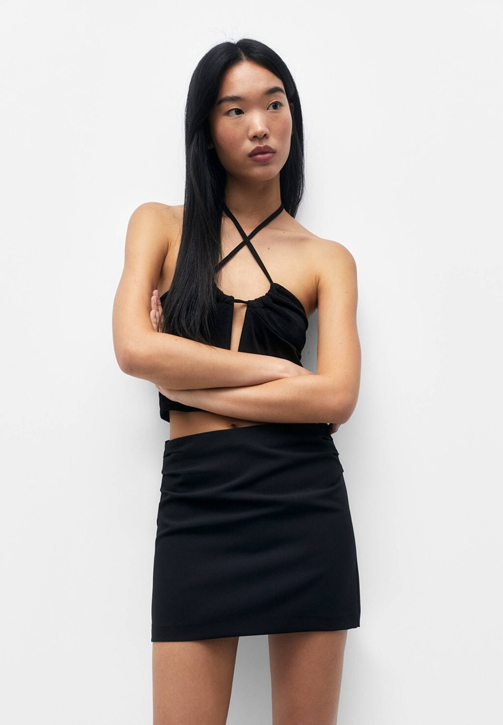 

Мини-юбка PULL&BEAR, черный