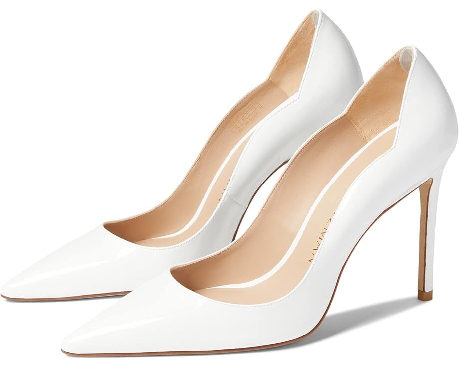 

Туфли Stuart Weitzman Stuart 100 Scallop Pump, белый
