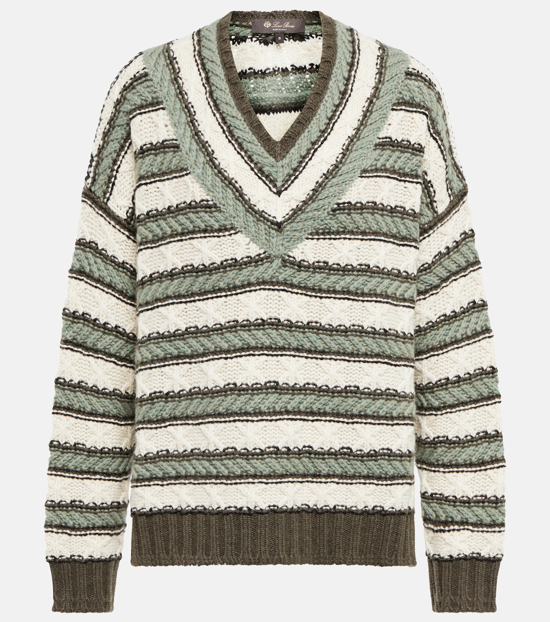 Полосатый кашемировый свитер LORO PIANA, разноцветный