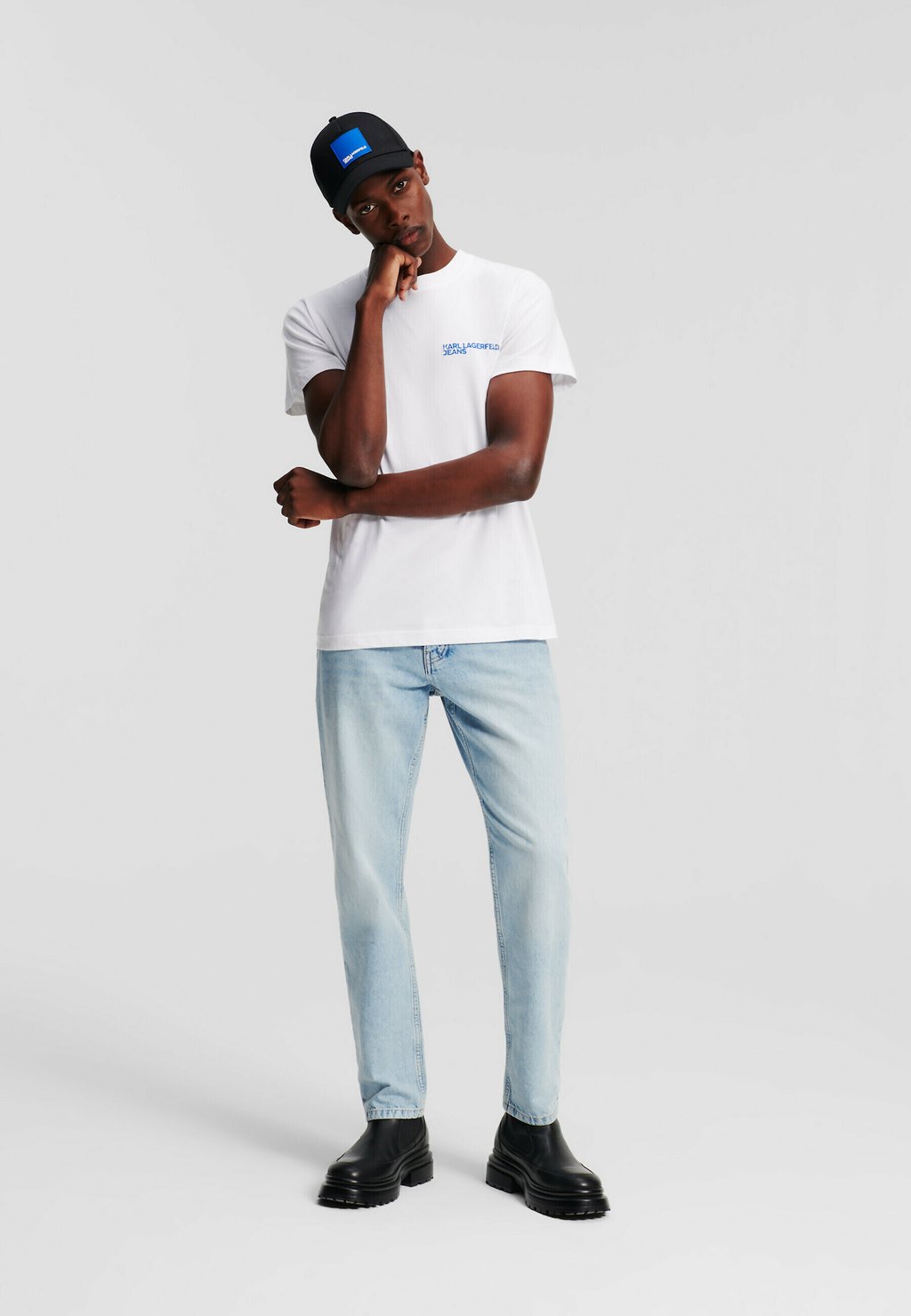 Зауженные джинсы Karl Lagerfeld Jeans, светло-синий