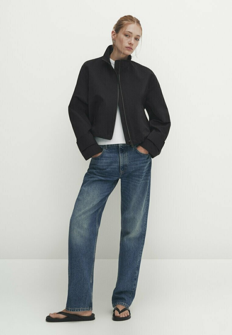 

Свитшот на молнии Massimo Dutti, черный