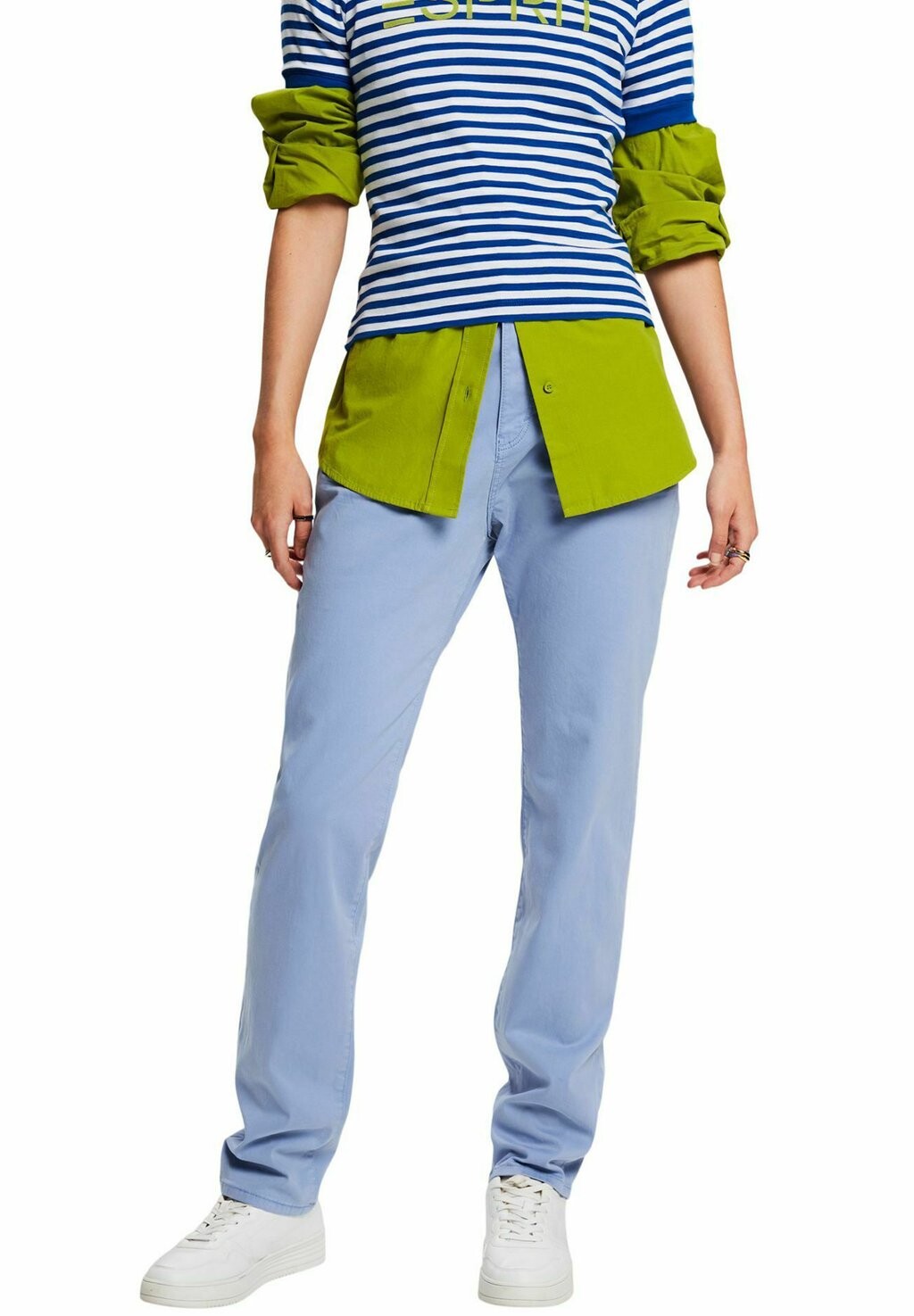 

Брюки Iconic Slim Esprit, цвет blue lavender