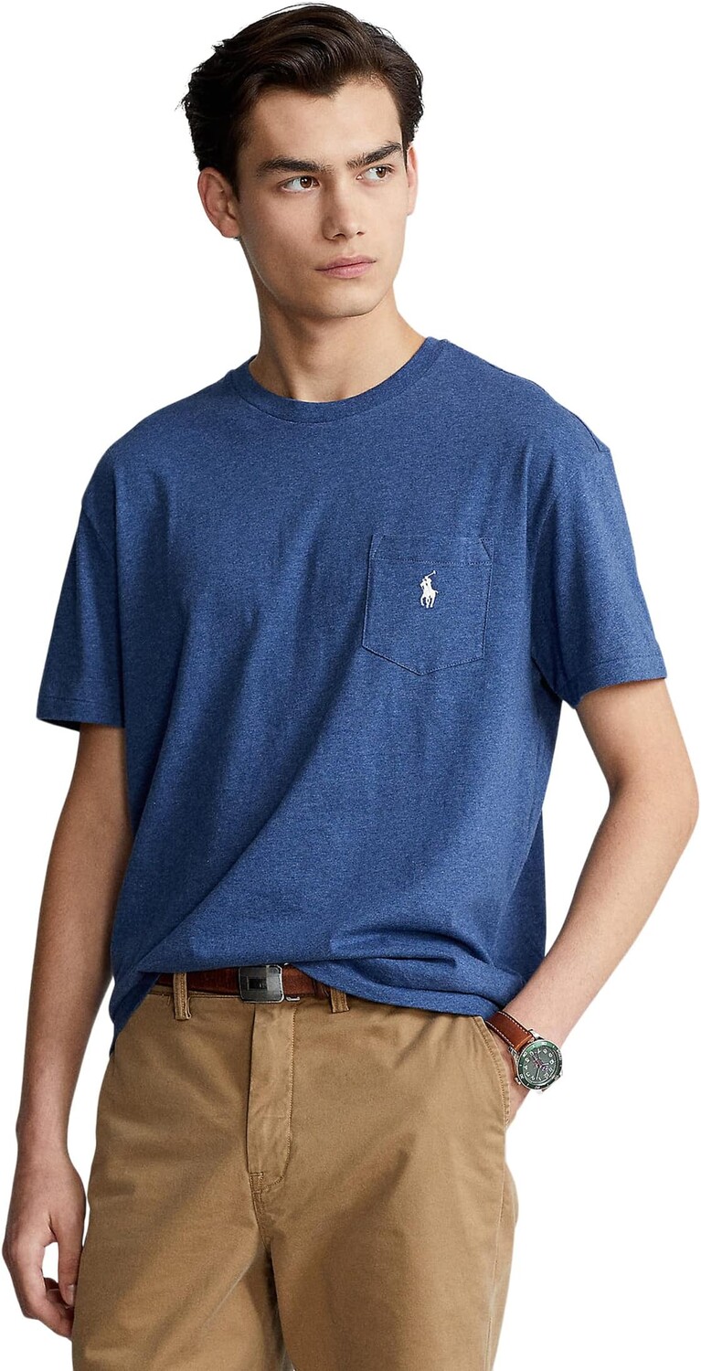 

Классическая футболка с карманами Polo Ralph Lauren, цвет Derby Blue Heather