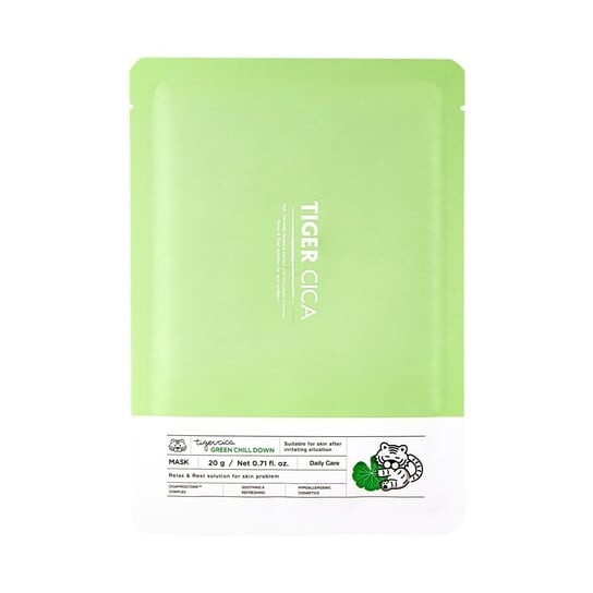 

Тканевая маска 20г It's Skin,Tiger Cica Green Chill Down Mask