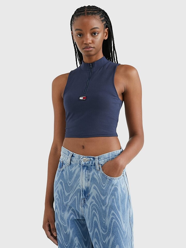 

Топ без рукавов с воротником под горло Tommy Jeans