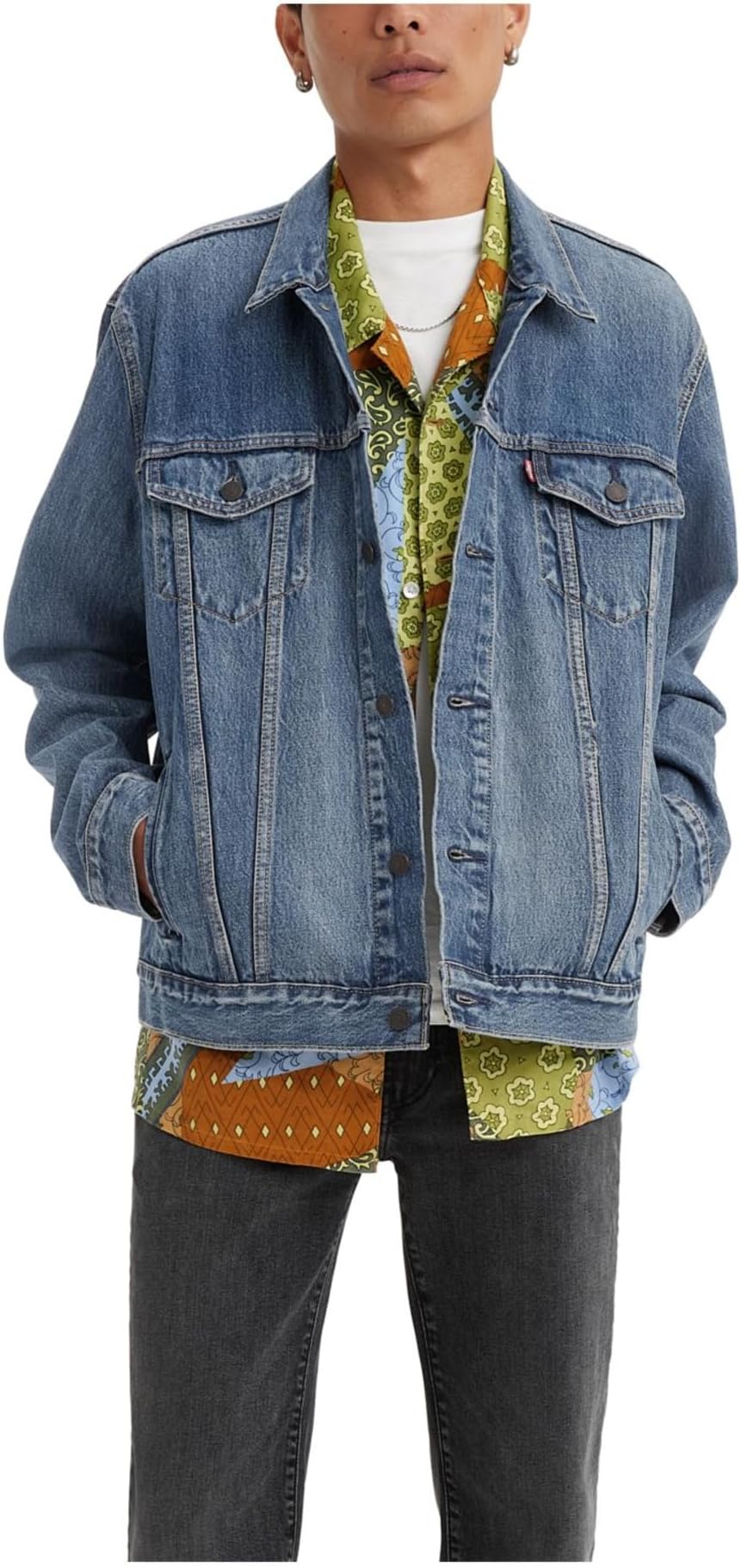 Куртка Premium Denim Trucker Jacket Levi's, цвет Skyline цена и фото