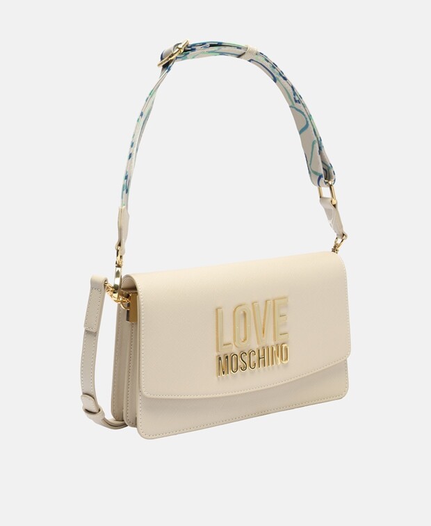 

Кожаный клатч Love Moschino, мягкий бежевый