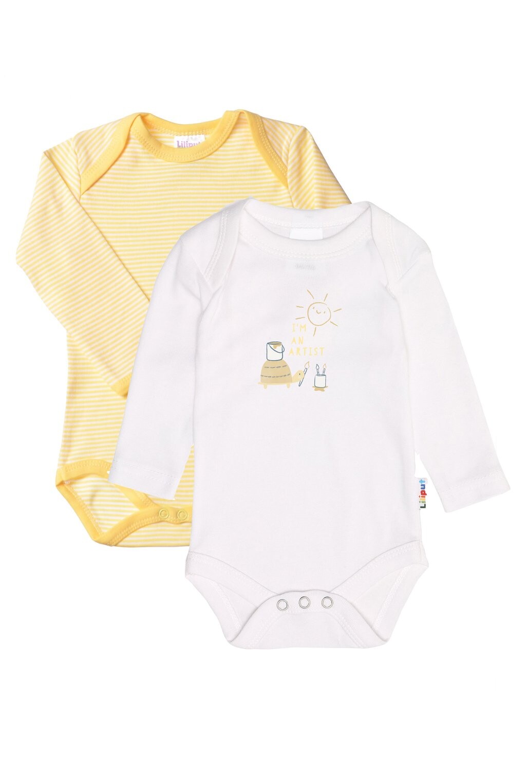 

Боди Liliput, цвет gelb geringelt/weiß mit frontdruck