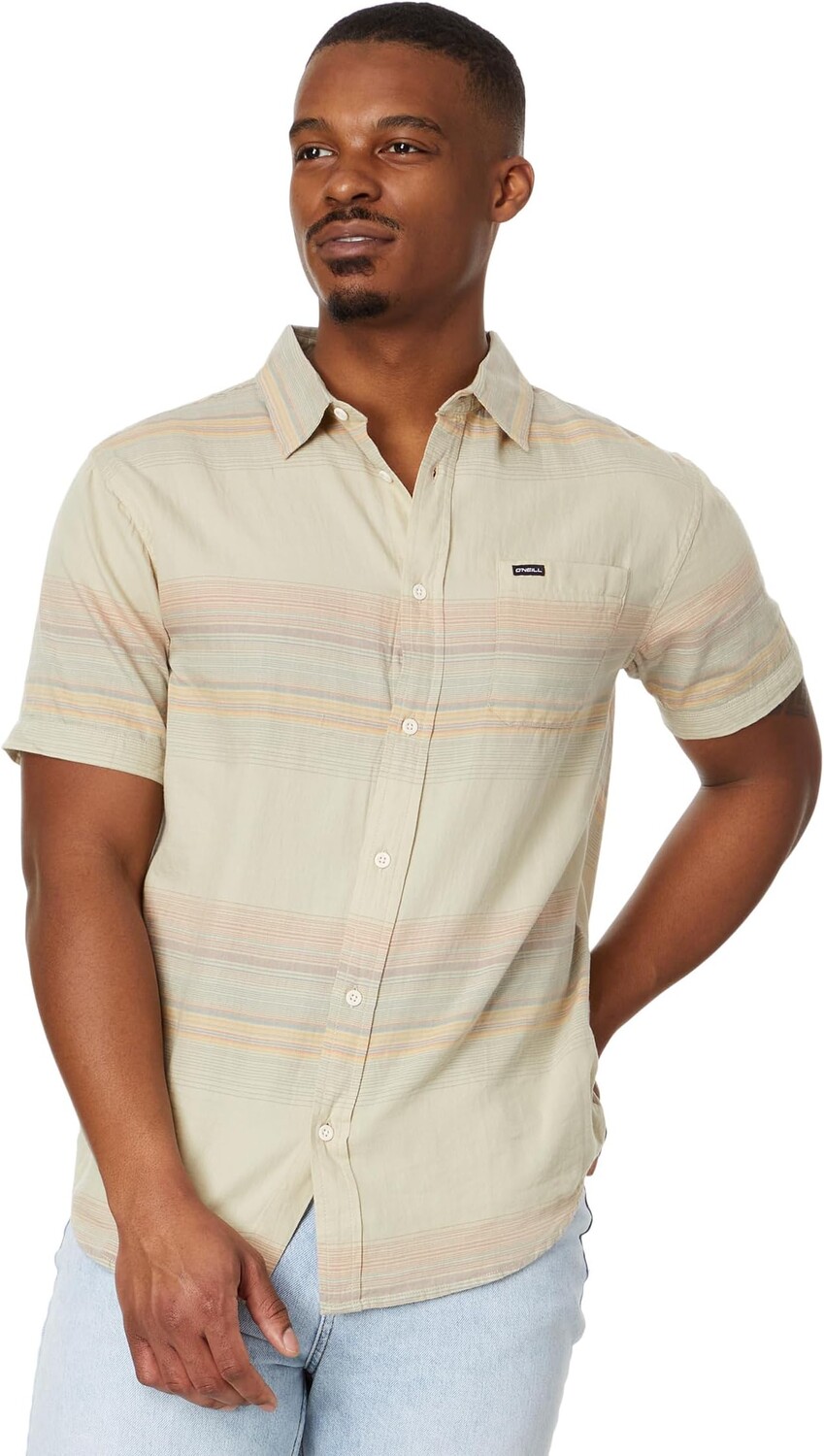 

Рубашка O'Neill Seafaring Stripe Standard Short Sleeve Woven, цвет Light Khaki