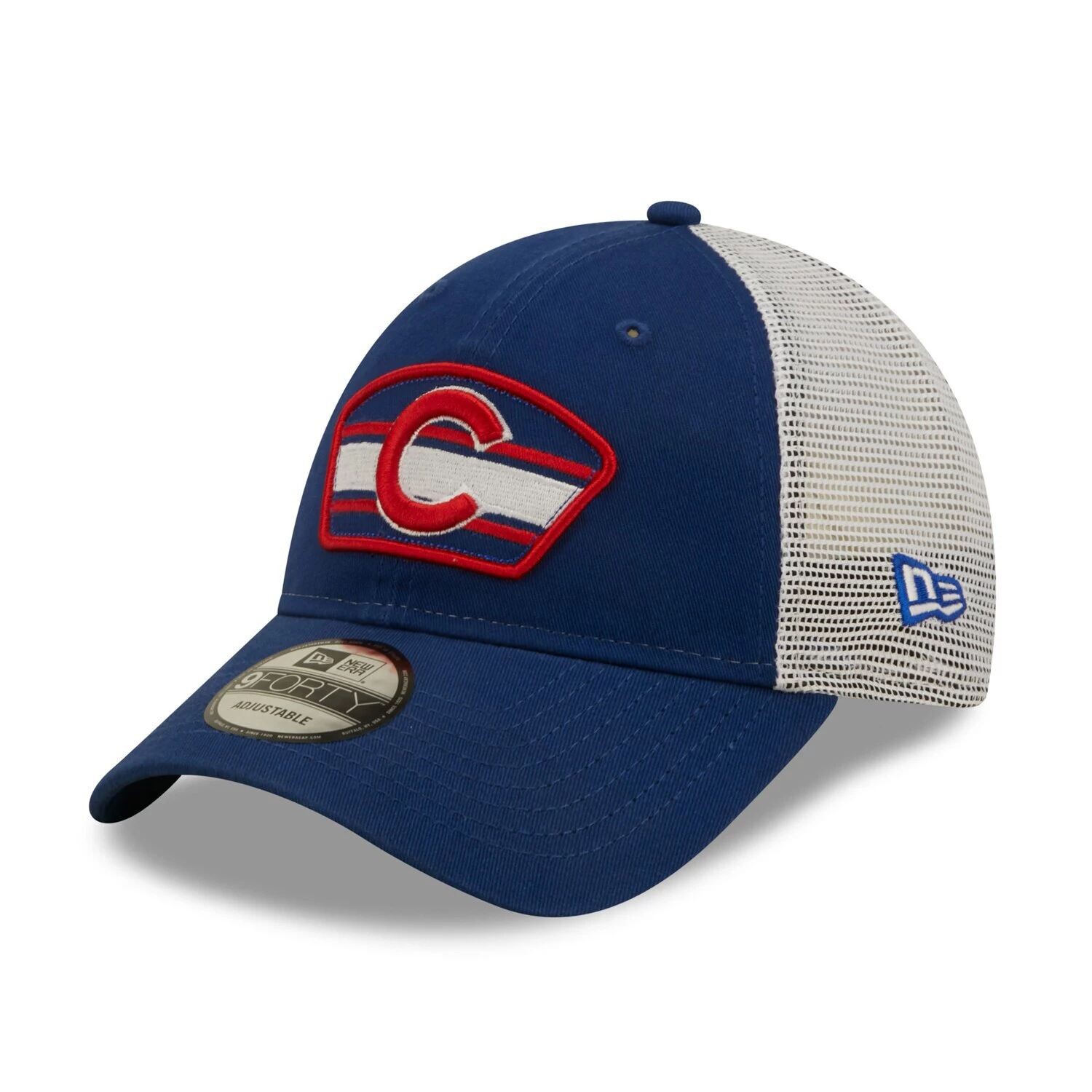 

Мужская кепка New Era Royal/White с логотипом Chicago Cubs 9FORTY Trucker Snapback