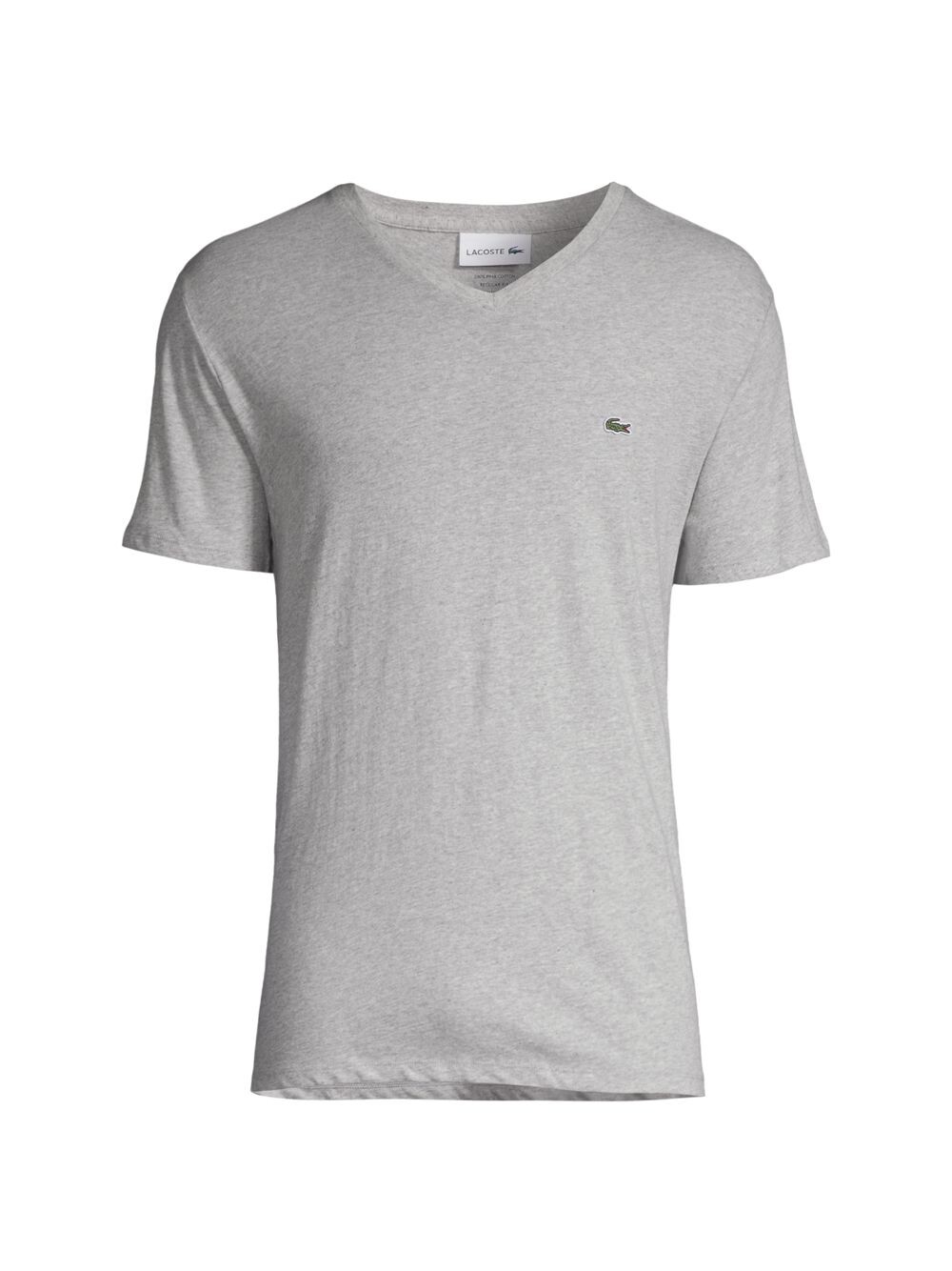 

Хлопковая футболка Пима Lacoste, серебряный, Серый