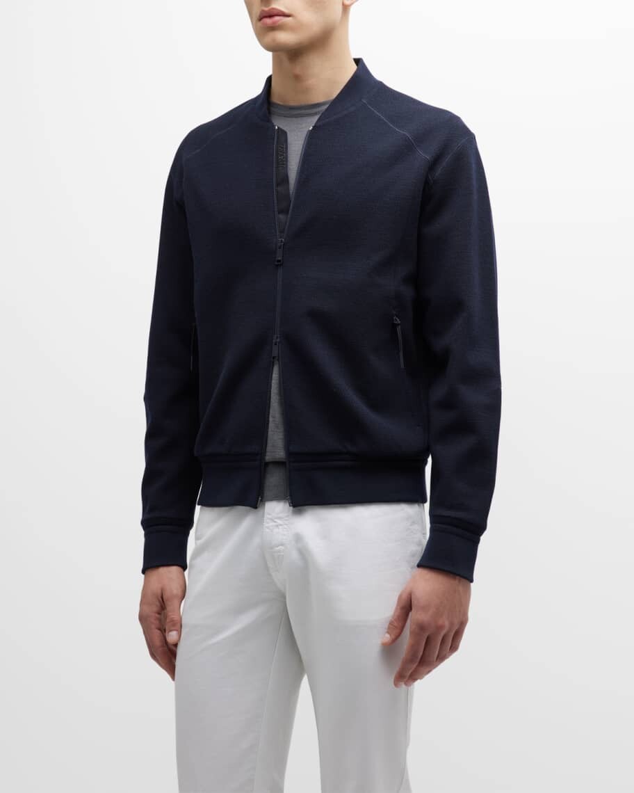 

Мужская спортивная куртка Solid Honeycomb ZEGNA, Черный