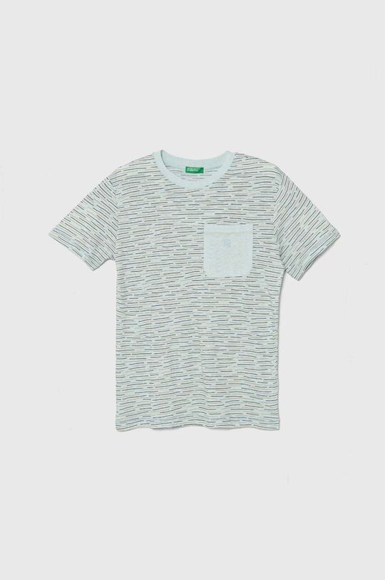 

Детская футболка из смесового льна United Colors of Benetton, синий