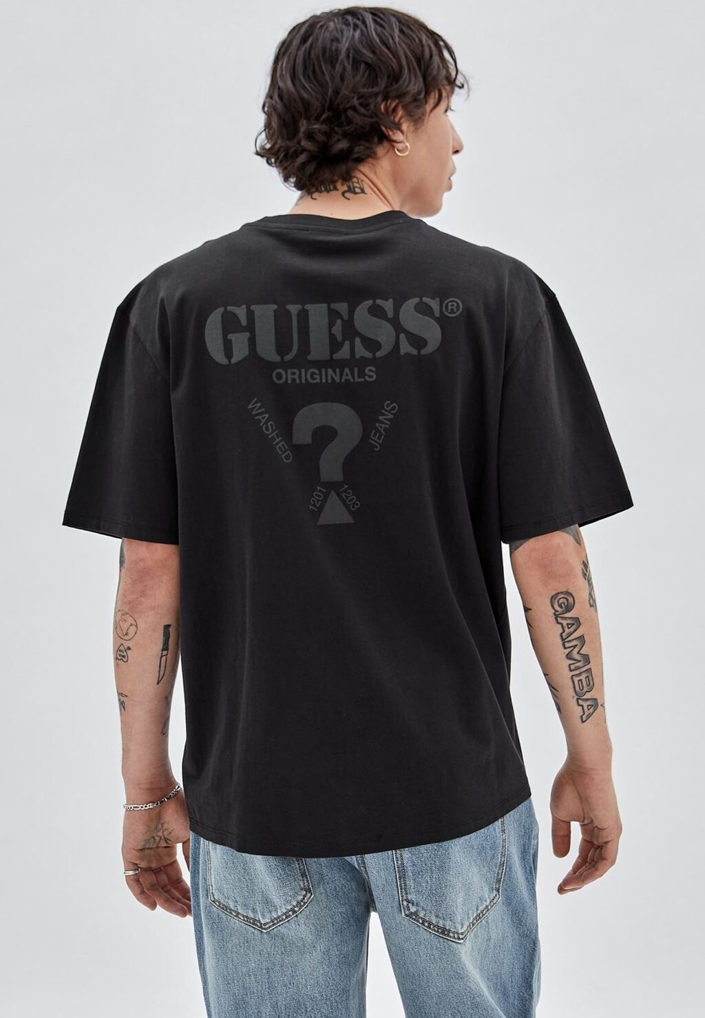 Футболка с принтом Guess Originals, черный