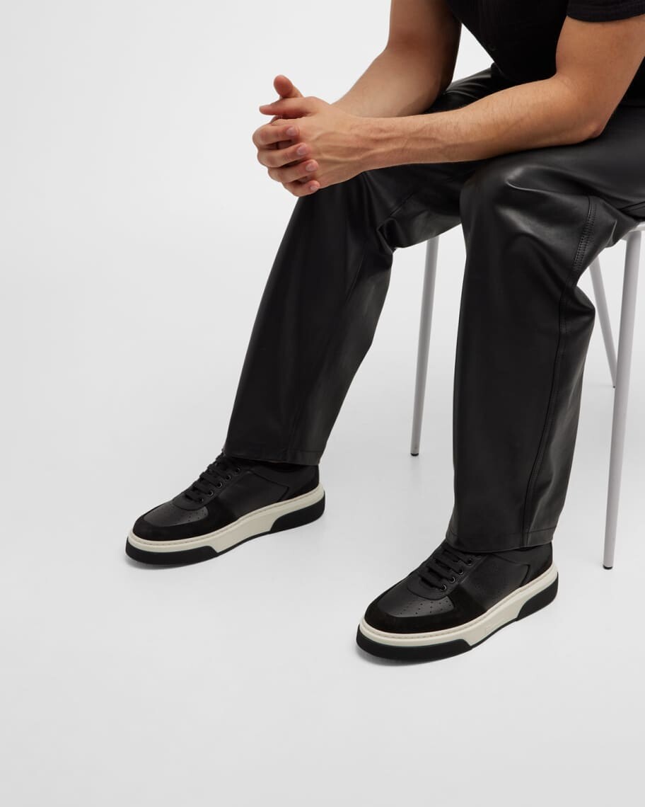 

Мужские низкие кеды Cassina из перфорированной кожи Ferragamo