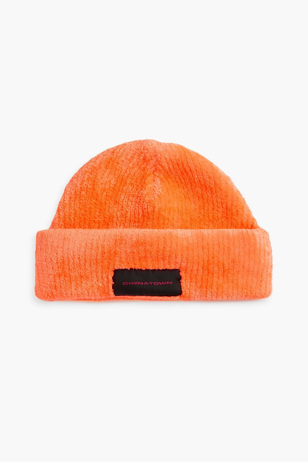 

Шапка из синели в рубчик с аппликациями ALEXANDER WANG, оранжевый