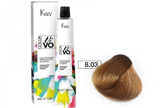 Краска для волос Kezy Color Vivo 100 мл 8.03 натуральный золотистый светлый блондин