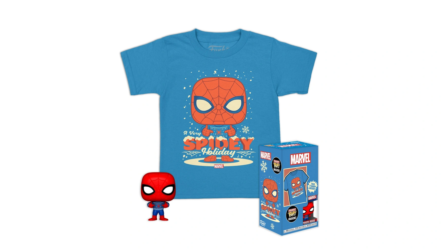 

Funko - Pop! ПОП! И футболка Marvel Holiday Spider-Man, размер L