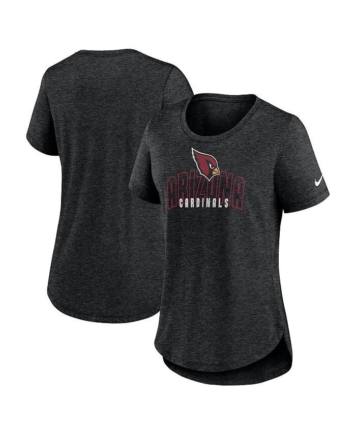 

Женская футболка Heather Black Arizona Cardinals Fashion Tri-Blend Nike, черный