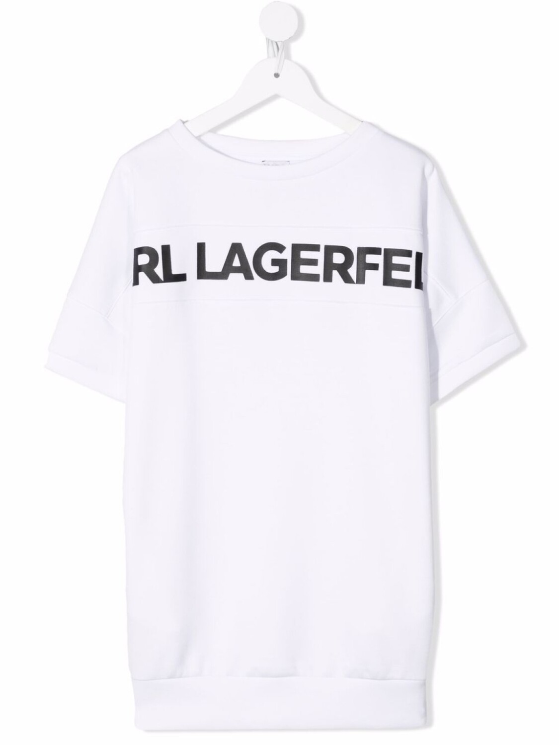 

Karl Lagerfeld Kids платье-футболка с логотипом, белый