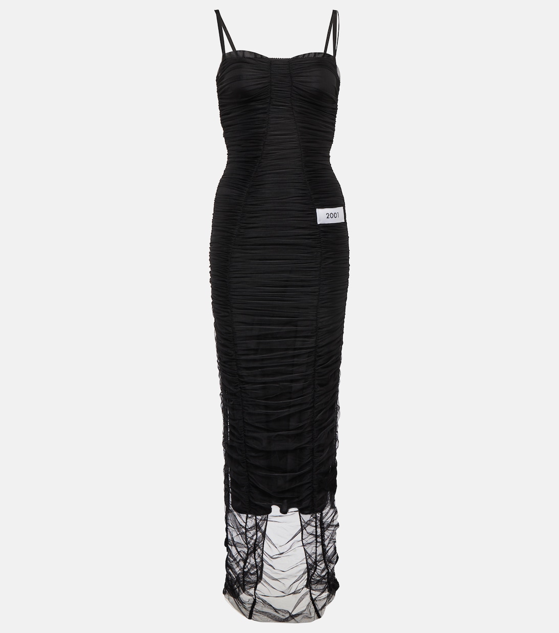 Платье макси из коллаборации с Kim DOLCE&GABBANA, черный