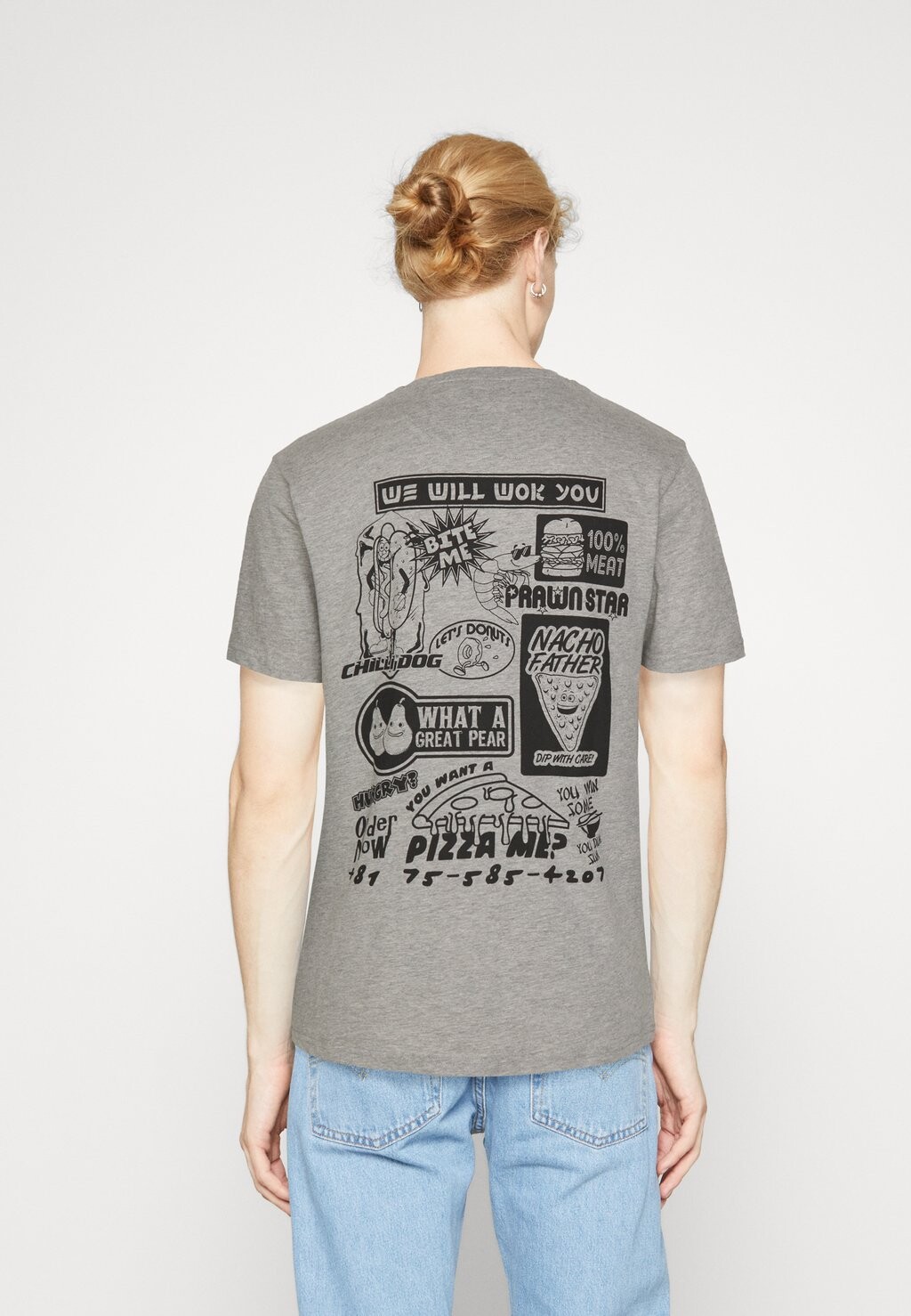 

Футболка с принтом Brave Soul, цвет light grey/black