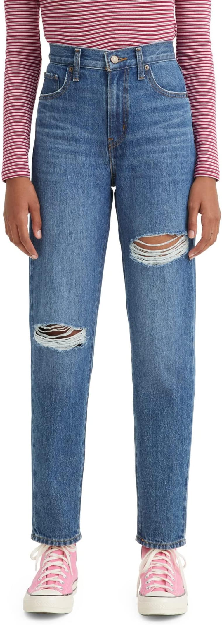 Джинсы High-Waisted Mom Jeans Levi's, цвет Medium Indigo джинсы high waisted mom jeans levi s цвет decadent chocolate