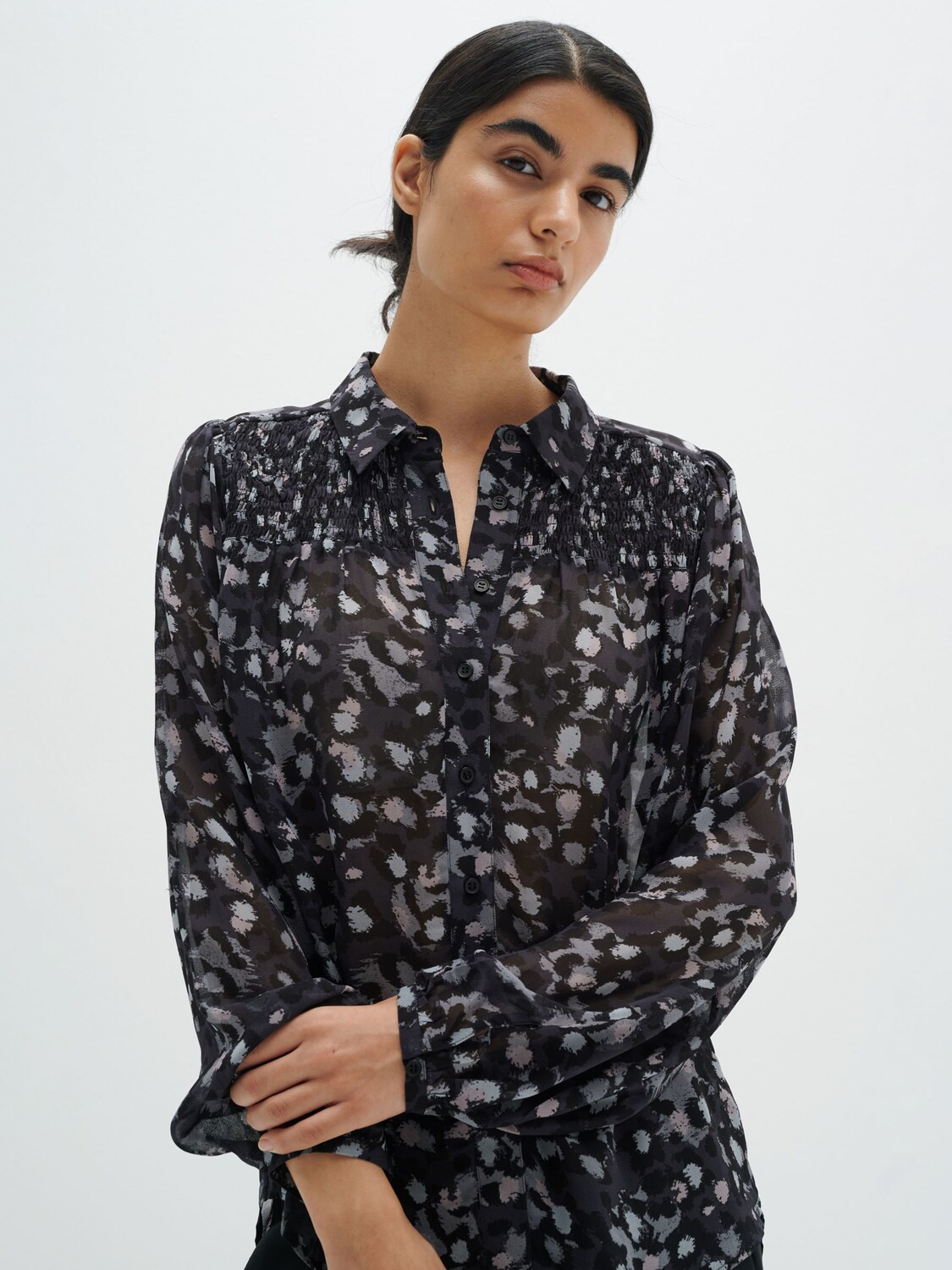 

Рубашка с длинным рукавом InWear Fahima, серый/разноцветный