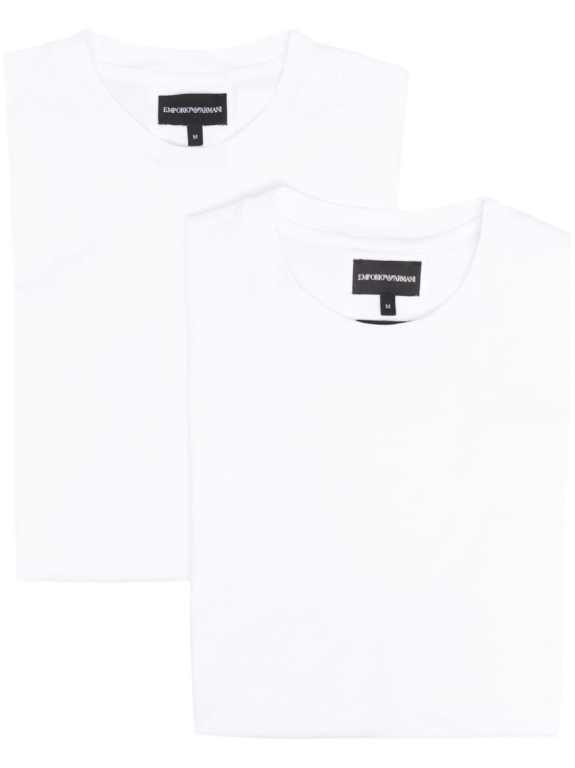

Emporio Armani комплект из двух футболок с тисненым логотипом, белый