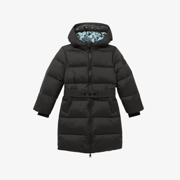 

Стеганая удлиненная тканая куртка Tia 4-12 лет Reiss, черный