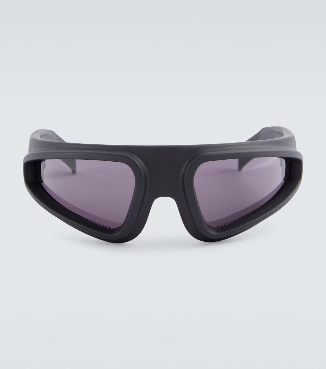 

Солнцезащитные очки Ryder с плоским верхом Rick Owens, цвет blk temple/blk lens