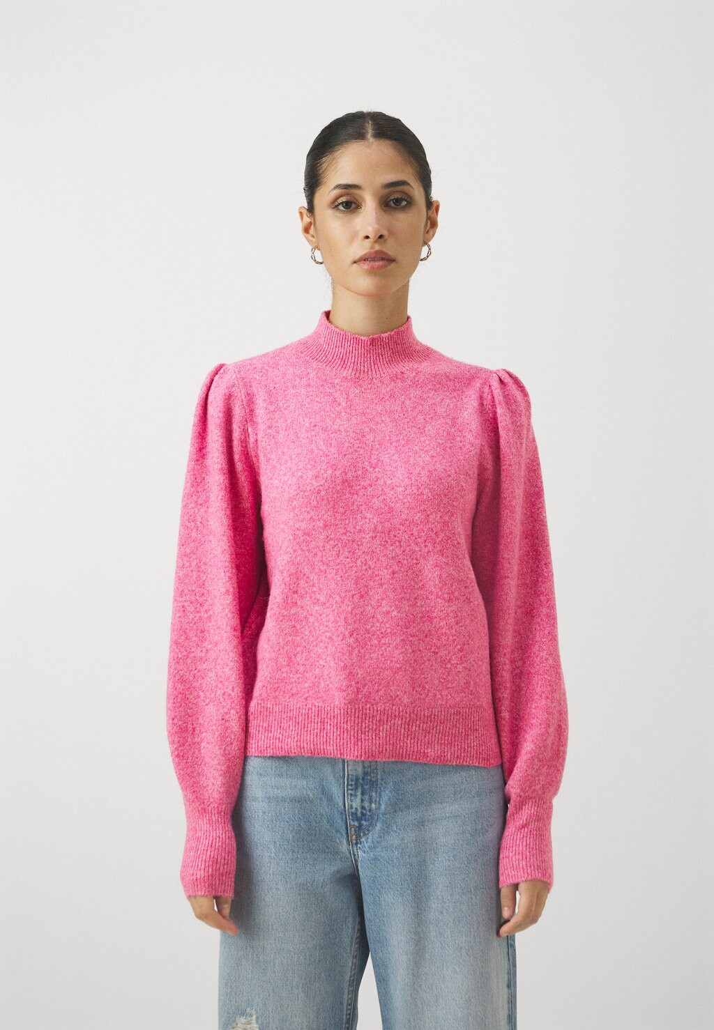 

Свитшот Vero Moda Petite VMDOFFY HIGHNECK, фуксия фиолетовый меланж