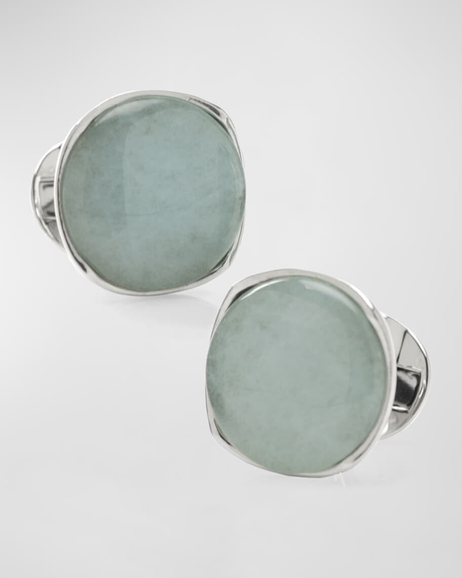 

Мужские запонки из стерлингового серебра с авантюрином Cufflinks Inc.