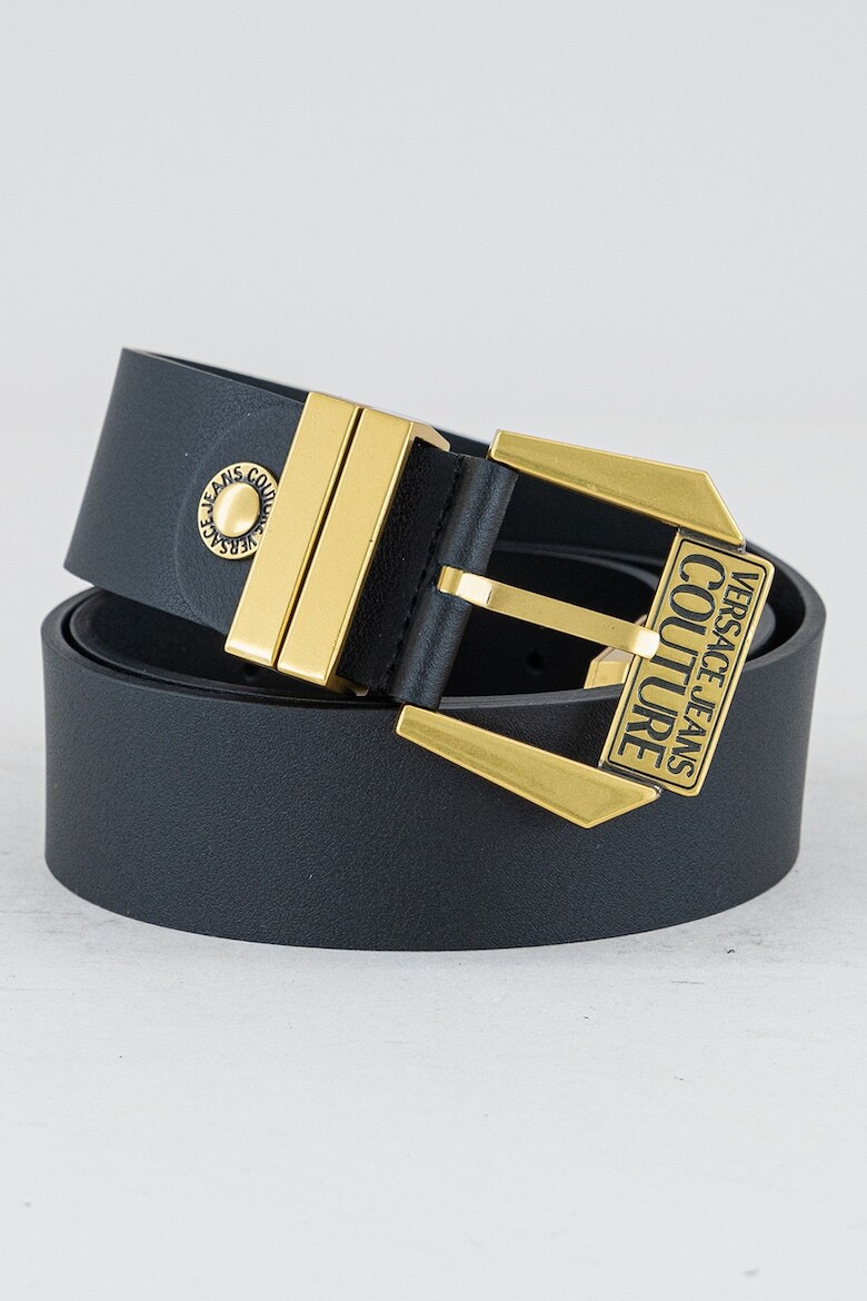

Кожаный ремень с логотипом Versace Jeans Couture, черный