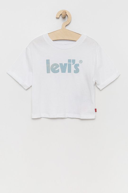 

Детская хлопковая футболка Levi's, белый