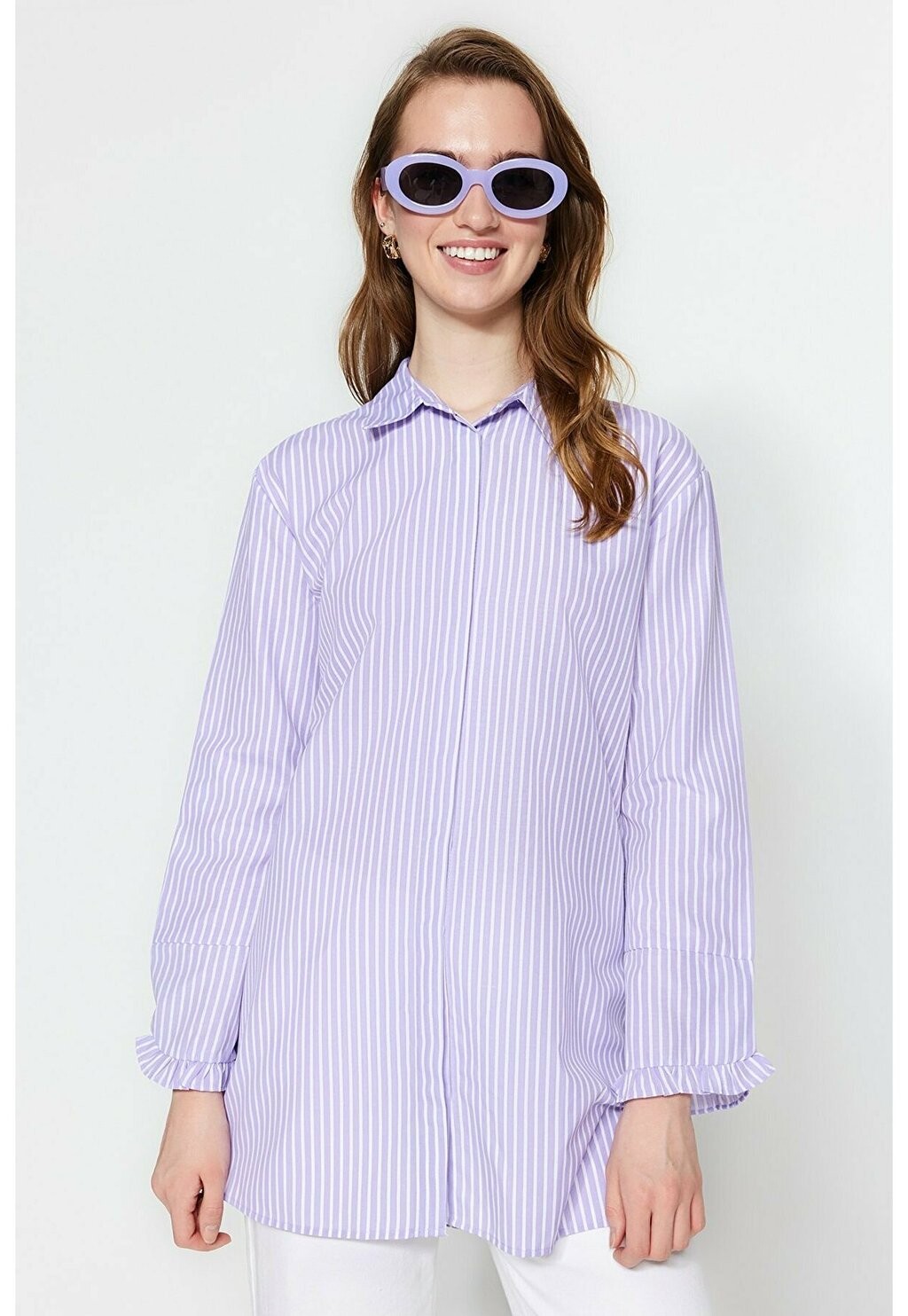 

Рубашка Trendyol Modest, фиолетовый