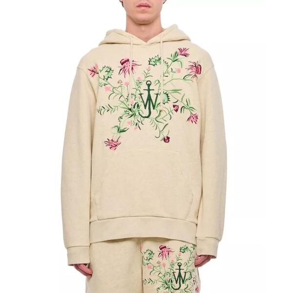

Футболка pol thistle embroidery hoodie J.W. Anderson, бежевый