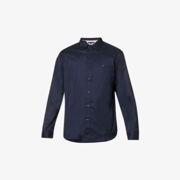 

Рубашка стандартного кроя из хлопкового поплина с вышитым логотипом core Tommy Hilfiger, синий