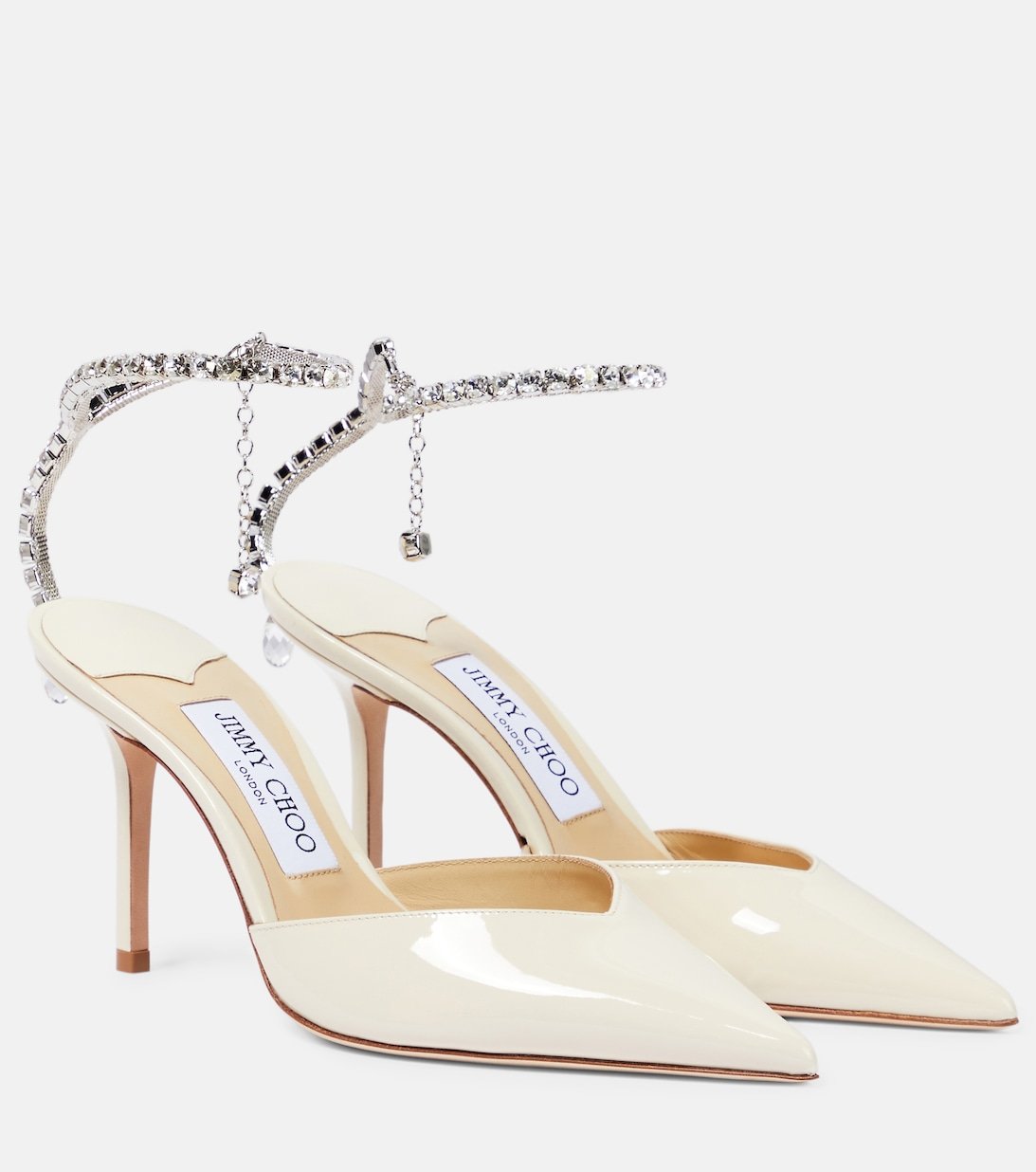 

Туфли Saeda 85 из лакированной кожи Jimmy Choo, белый