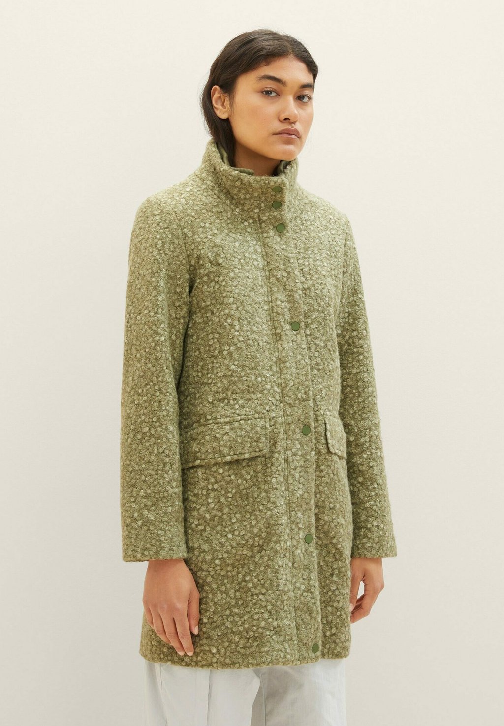 

Полупальто Boucle Tom Tailor, цвет dark pear green melange