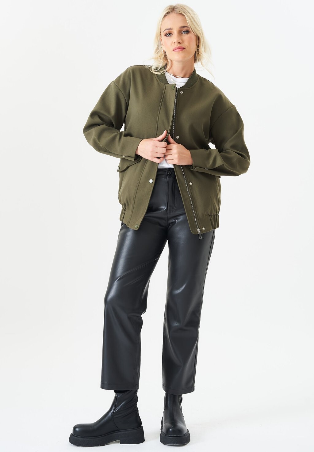

Куртка-бомбер GINI ZIP UP GINI LONDON, хаки