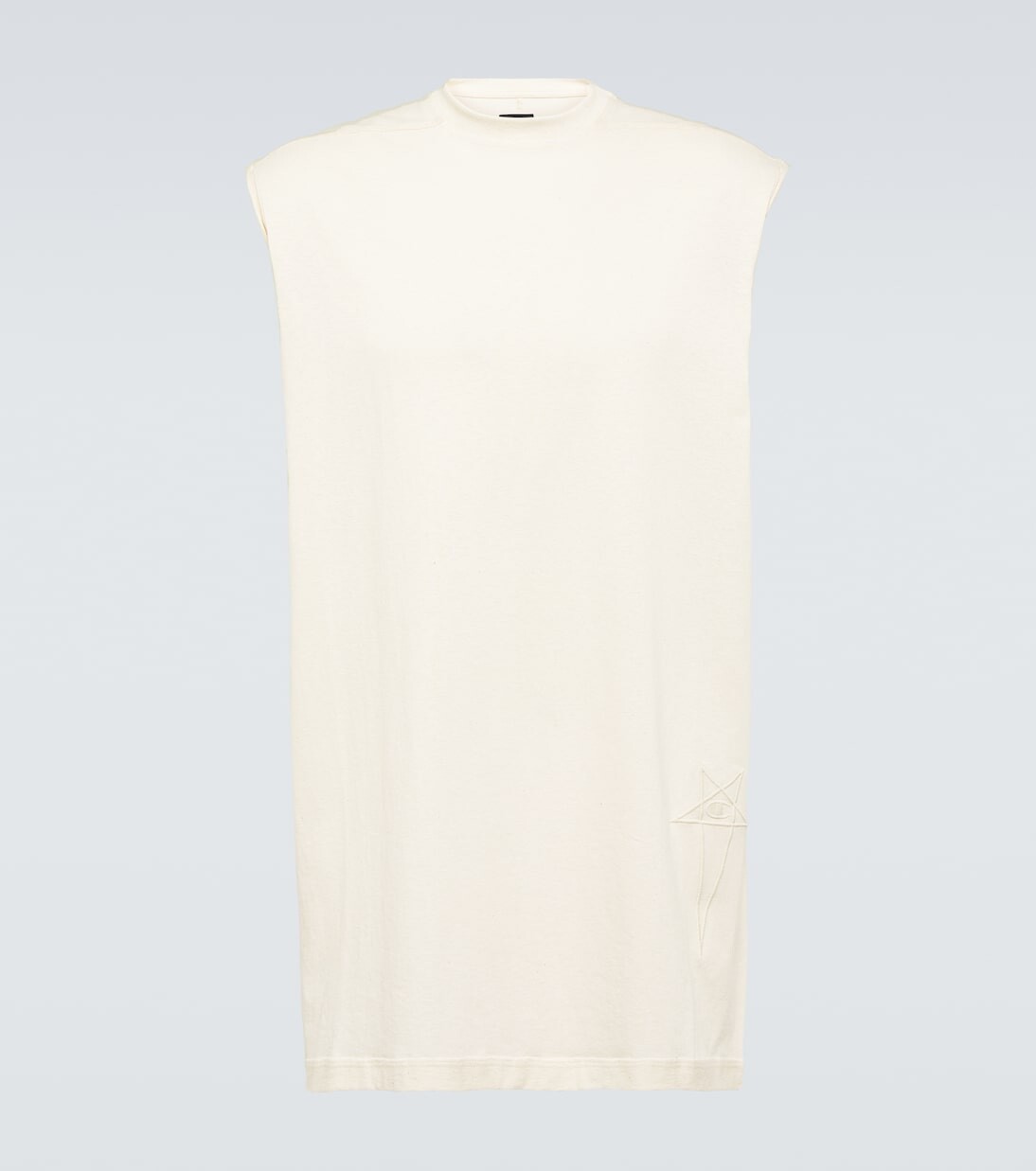 

Футболка из брезента из хлопкового джерси Rick Owens, белый