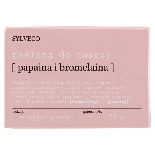 Пилинг для лица с папаином и бромелайном, 75г Sylveco